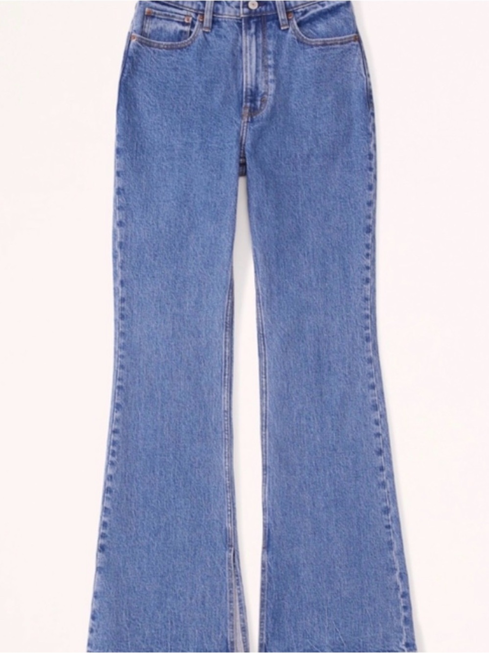 Abercrombie & Fitch High Rise Vintage Flare Jean with Split Hem